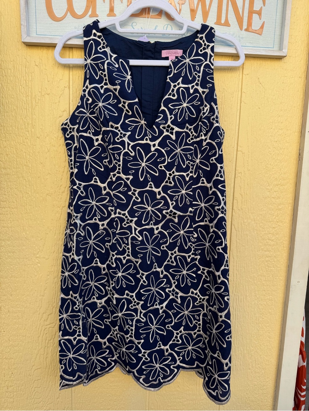 Lilly Pulitzer Augusta shift Navy/Gold Dress